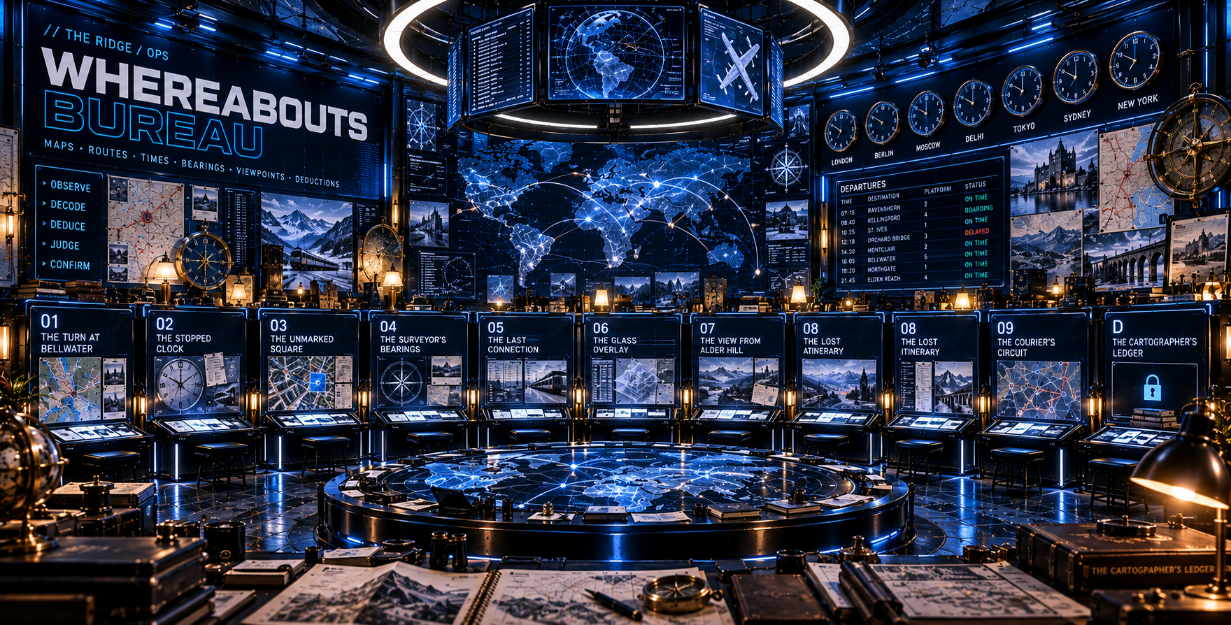 The Whereabouts Bureau: map tables and nine location files
