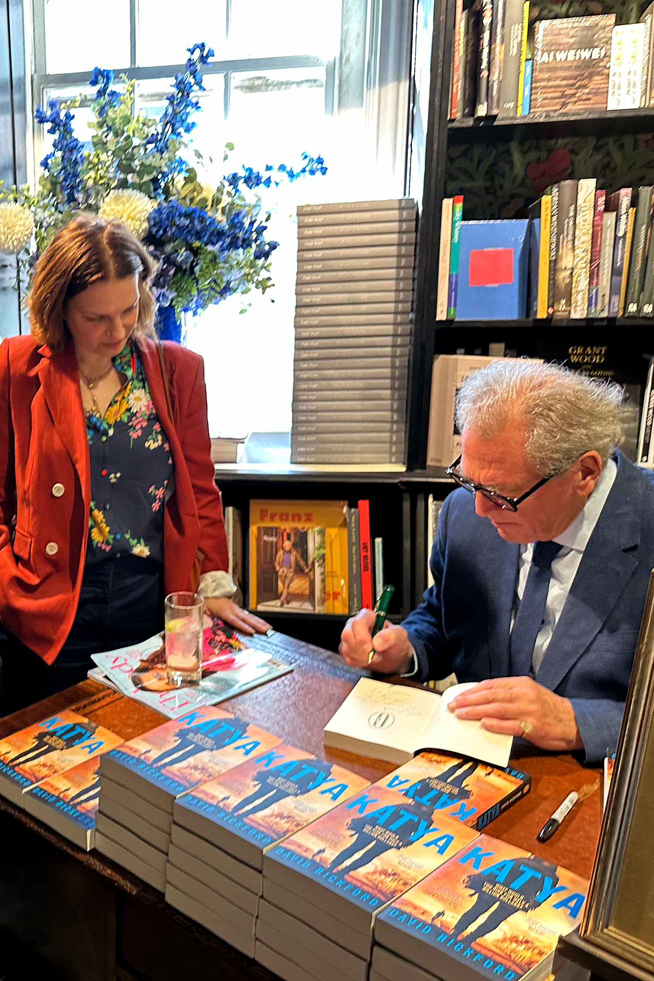 David Bickford signing books